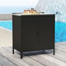 Casa.pro - Armario Exterior Bolognano 92x80x50 cm - Negro mate [ ]