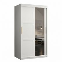 Armario Ferfere 103, Blanco, 200x100x62cm, Puertas de armario: Correderas, Número de estantes: 0