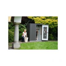 Armario metalico Biohort alto jardin color gris oscuro metalizada 190 large