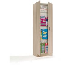Habitdesign - armario multiusos 2 puertas 180X58X37 cm roble