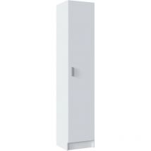 Altri - Armario multifunción Clearwater, Armario auxiliar de 1 puerta, Armario zapatero con baldas, Zapatero vertical, cm 37x37h180, Roble