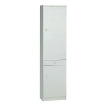 Sarmog - Armario multiusos dos puertas un cajón Blanco 46x34x h183 cm