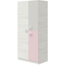 Armario nube 3 puertas blanco gris rosa