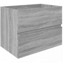 Mueble de lavabo Armario Lavabo Mueble para Debajo del Lavabo madera contrachapada gris Sonoma 60x38,5x45 cm BHF1408 Bonnevie