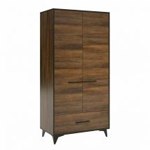 Mobilier1 - Armario Parma D119 , 185x91x51cm, Puertas de armario: Con bisagras
