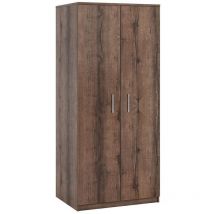Armario Catromi 117, Roble del Monastery, 202x90x65cm, Puertas de armario: Con bisagras, Número de estantes: 0