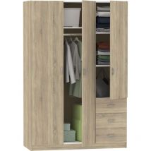 Armario 3 Puertas 3 Cajones Roble Cambrian - Ref: 6084-ar - Muebles Pitarch