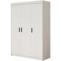 Armario Novduni 101, Blanco, 191x133x53cm, Puertas de armario: Con bisagras, Número de estantes: 0