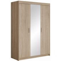 Mobilier1 - Armario Novduni 102, Roble Sonoma, 191x133x53cm, Puertas de armario: Con bisagras, Número de estantes: 0