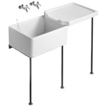 Armitage Shanks Belfast Heavy Duty Kitchen Sink 600mm L x 455mm W - White