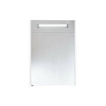 Banyo - Armoir à miroir avec cache lumineux, blanc mat, 1 porte butee droite, 600x750x188mm