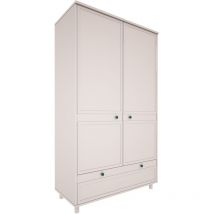 Armoire 2 portes 1 tiroir Wood Luck Gabriel - Beige