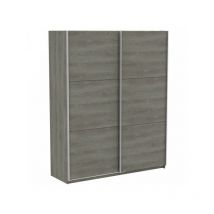 Armoire 2 portes coulissantes Chêne Hudson - gela - l 179 x l 65 x h 224 cm