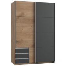 CALICOSY - Armoire 2 portes coulissantes - L135 cm