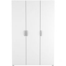 Calicosy - Armoire 3 Portes avec Penderie et Lingère L119,1 cm - Nano