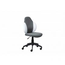 Inter Link - Fauteuil pour garçon en pu gris doux/blanc