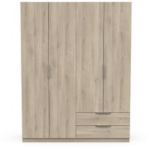Demeyere - Armoire 4 portes - ghost - Chêne - 157,3 x 51,1 x 203 cm
