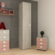 Webmarketpoint - Armoire 45x52x223h avec porte blanche usée