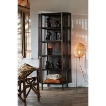 Armoire 5 étages Conie manguier brun foncé 190x84x38cm