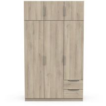Demeyere - Armoire 6 portes - ghost - Chêne - 119,4 x 51,1 x 203 cm