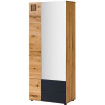 Massivmoebel24.de - Armoire 82x44x196 en bois de Chêne sauvage naturel Laqué / huilé kitzbühel 136