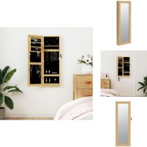 Armoire à bijoux avec miroir murale 30x8,5x90 cm - Armoire À Bijoux - Meuble Rangement Bijoux - Miroir Décoratif - Organisation Bijoux - Coffre Bijoux