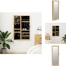 Vidaxl - Armoire à bijoux avec miroir murale 37,5x10x106 cm - Armoire à Bijoux - Meuble Rangement Bijoux - Miroir Décoratif - Organisation Bijoux