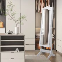 Design In - Armoire à Bijoux sur Pied, 2 Organiseurs Cosmétiques Amovibles, Rangement Compartimenté, CW55763