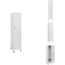 Armoire à casier 38x45x180 cm - Armoire à Casier - Meuble Industriel - Rangement Sportif - Placard Métallique - Armoire De Stockage