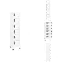 Vidaxl - Armoire à casiers Blanc 38x40x180 cm Acier - Meuble De Rangement - Armoire à Casiers - Armoire Métallique - Rangement Scolaire - Rangement