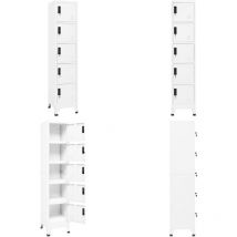 Vidaxl - Armoire à casiers Blanc 38x40x180 cm Acier - Meuble De Rangement - Armoire à Casiers - Armoire Métallique - Rangement Scolaire - Rangement