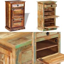 Vidaxl - Armoire à chaussures 4 couches avec tiroir Bois de récupération - Meuble Rangement Chaussures - Armoire Chaussure Vintage - Rangement