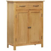 Youthup - Armoire à chaussures 76x37x105 cm Bois de chêne solide
