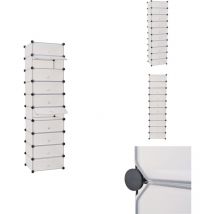 Armoire à chaussures avec 10 compartiments Blanc - Organisateur De Chaussures - Étagère à Chaussures - Meuble à Chaussures - Rangements Chaussures