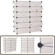 Armoire à chaussures avec 12 compartiments Blanc - Organisateur De Chaussures - Étagère à Chaussures - Meuble à Chaussures - Rangements Chaussures