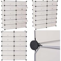 Armoire à chaussures avec 12 compartiments Blanc - Organisateur De Chaussures - Étagère À Chaussures - Meuble À Chaussures - Rangements Chaussures