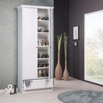 Iperbriko - Armoire à chaussures blanche 80x39x200