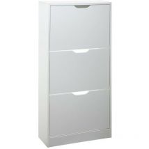 Five Simply Smart - Armoire à chaussures bois 3 tiroirs blanc