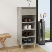 Jinlefu - Furniture Limited - Armoire à chaussures Gris béton 40x36x105 cm
