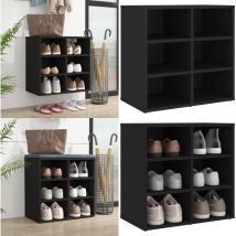 Armoire à chaussures noir 52,5x30x50 cm - Meuble À Chaussures - Armoire À Chaussures - Rangement Chaussures - Organisation Chaussures - Chaussure