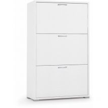 Kiamami Valentina - Armoire à Chaussures Singule 3 Abattants Blanche