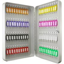 Desk1one - Armoire à clés à serrure fixation murale rangement 80 crochets