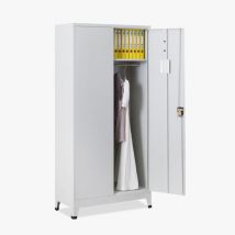 Office24 - Armoire de bureau avec 2 portes métalliques 90x40 H180 verrouillable Vesuvio Light