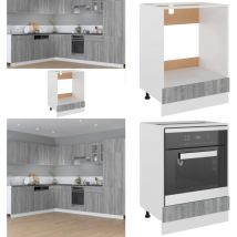 Armoire à four Sonoma gris 60x46x81,5 cm Bois d'ingénierie - Meuble De Cuisine - Armoire à Four - Meuble Rangements - Cuisinière - Électroménager