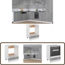 Armoire à four Sonoma gris 60x46x81,5 cm Bois d'ingénierie - Meuble De Cuisine - Armoire à Four - Meuble Rangements - Cuisinière - Électroménager