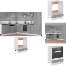 Armoire à four Sonoma gris 60x46x81,5 cm Bois d'ingénierie - Meuble De Cuisine - Armoire à Four - Meuble Rangements - Cuisinière - Électroménager