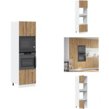 Armoire à micro-ondes chêne artisanal 60x57x207 cm - Armoire à Micro-ondes - Armoires à Micro-ondes - Armoire De Cuisine - Placard De Cuisine