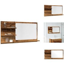 Armoire à miroir de salle de bain vieux bois bois d'ingénierie - Étagère De Salle De Bain Avec Miroir - Étagères De Salle De Bain Avec Miroir