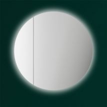 Armoire à miroir Talos Style Picasso blanc ø 60 cm - avec corps en aluminium de haute qualité - Meuble de salle de bain moderne avec éclairage led