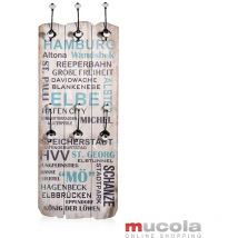 Mucola - Panneau de garde-robe Panneau de garde-robe Flurgardrobe Crochets à petit-lait Hambourg